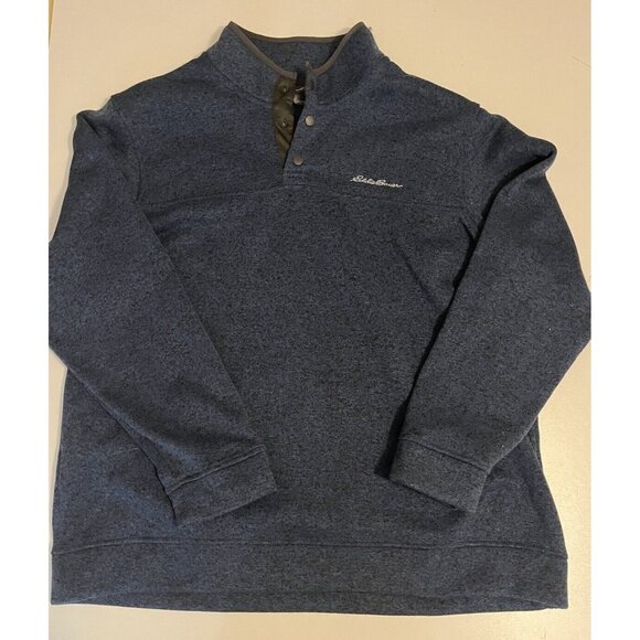 Eddie Bauer Men's Pullover Small 1/4 Snap Mock Neck‎ Radiator Fleece Sweater XXL - Picture 1 of 5